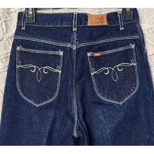 VTG Lee Jeans Womens 9‎ Riders High Rise Straight Western Dark Talon 42 USA Made